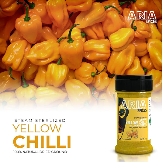 Aria Spices - Yellow Chilli Pepper Scotch Bonnett Powder